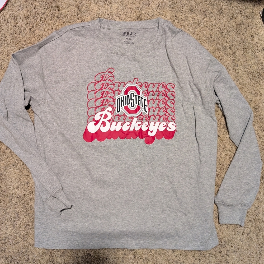 Ohio State Buckeyes Gray Long Sleeve Shirt